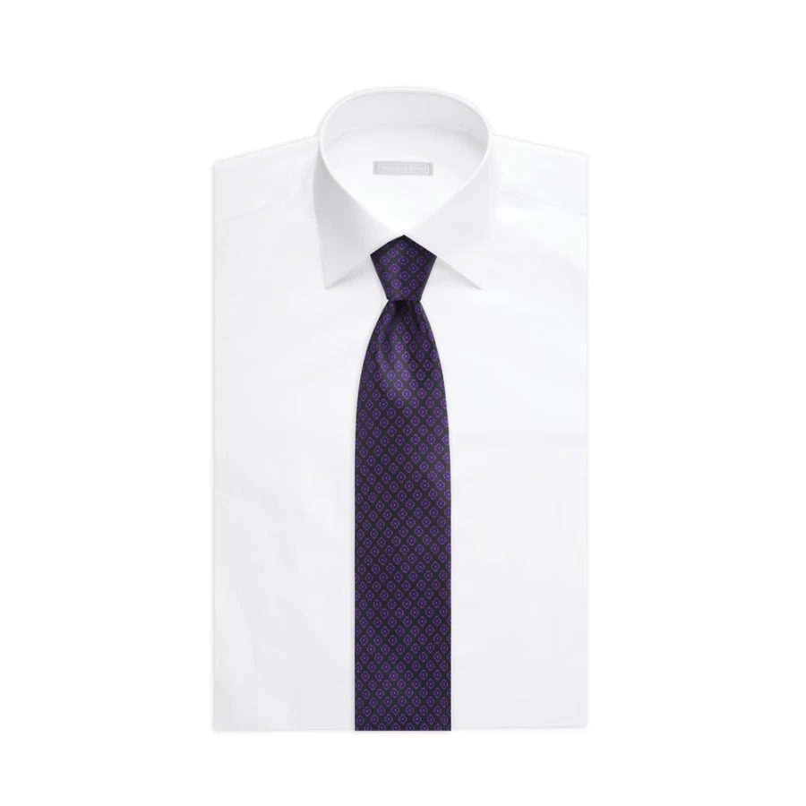 Stefano Ricci Luxury Hand-Printed Silk Tie in Elegant Design - 49008_001 Color