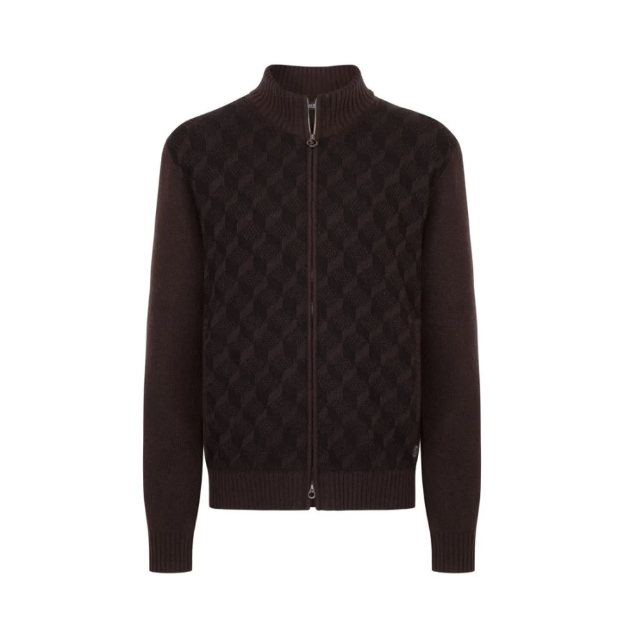 "Stefano Ricci Men's Cashmere Knit Blouson Jacket in Premium Soft Wool"