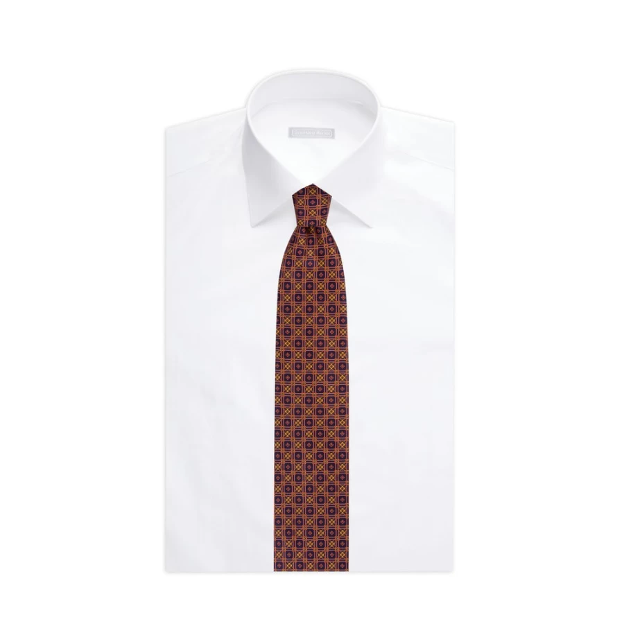 Stefano Ricci Luxury Hand-Printed Silk Tie in Elegant 39000_003 Color