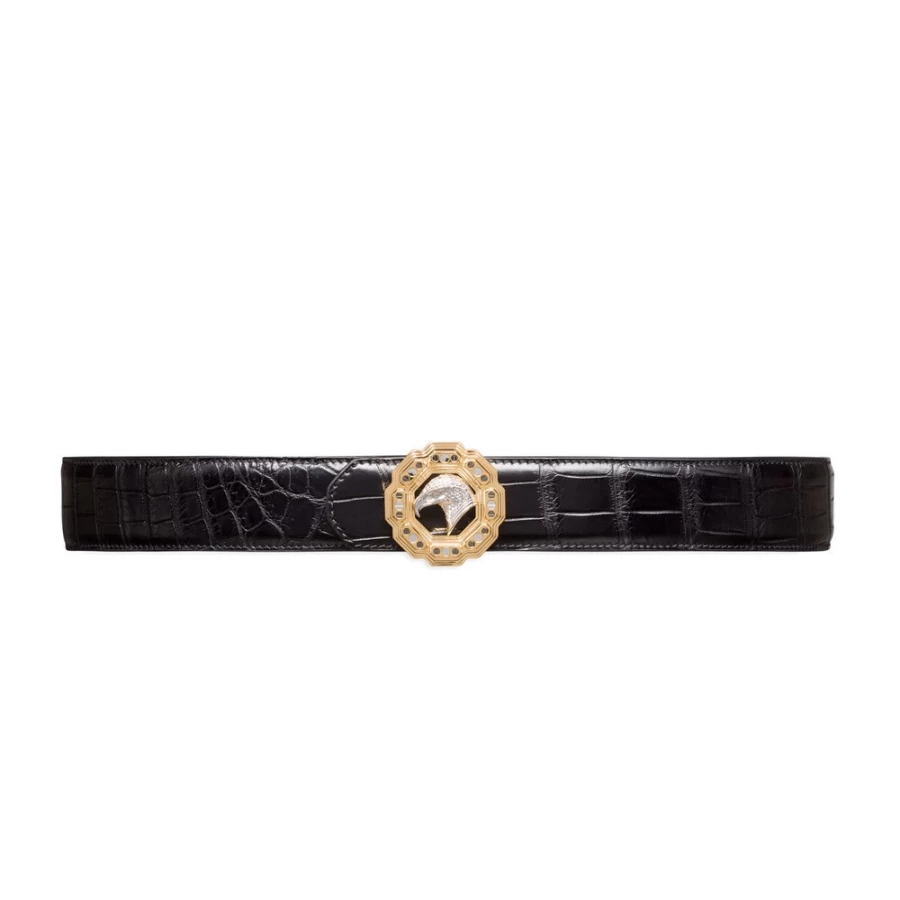 Stefano Ricci Handmade Matte Alligator Leather Belt in Classic Brown N999