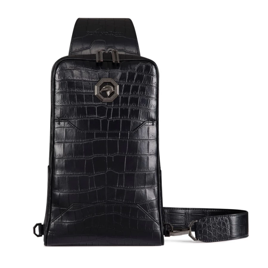 Stefano Ricci Handmade Genuine Crocodile Leather Luxury Backpack for Men