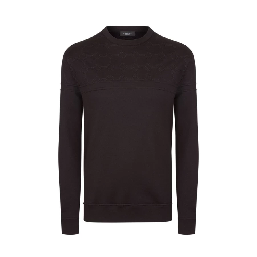 Stefano Ricci Men's Luxury Crewneck Sweater - Premium Cotton Knitwear for Elegant Casual Wear