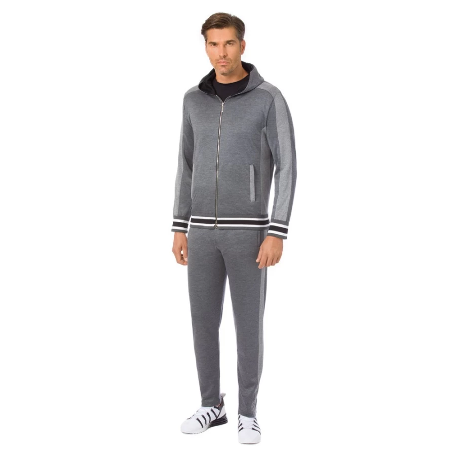 Stefano Ricci Men's Premium Hooded Jogging Suit Blouson Jacket