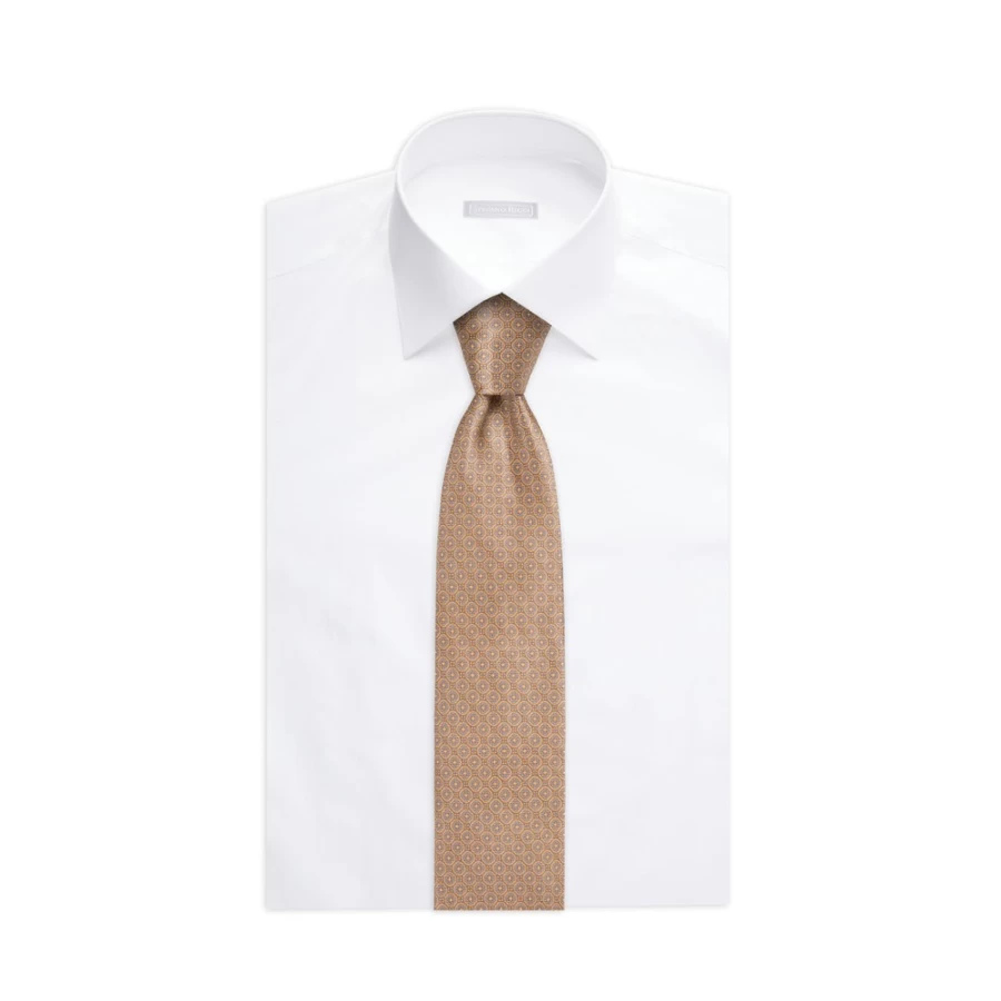 Stefano Ricci Luxury Hand-Printed Silk Tie in Classic Design