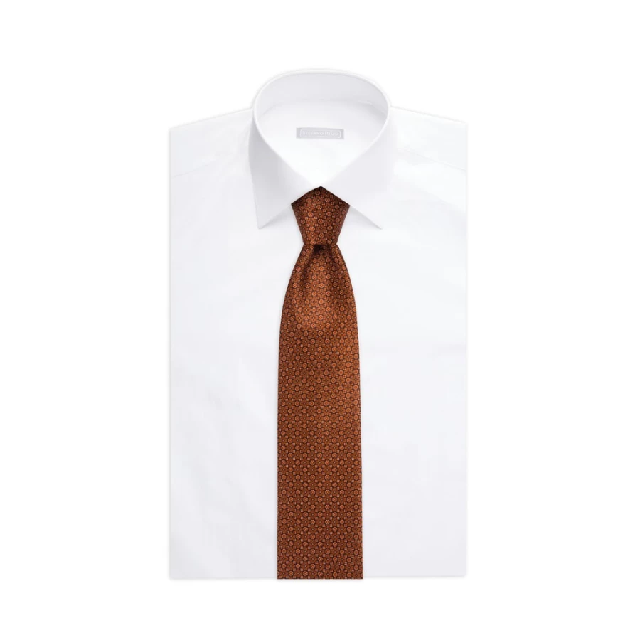 Stefano Ricci Luxury Hand-Printed Silk Tie in Elegant Color 45042_009