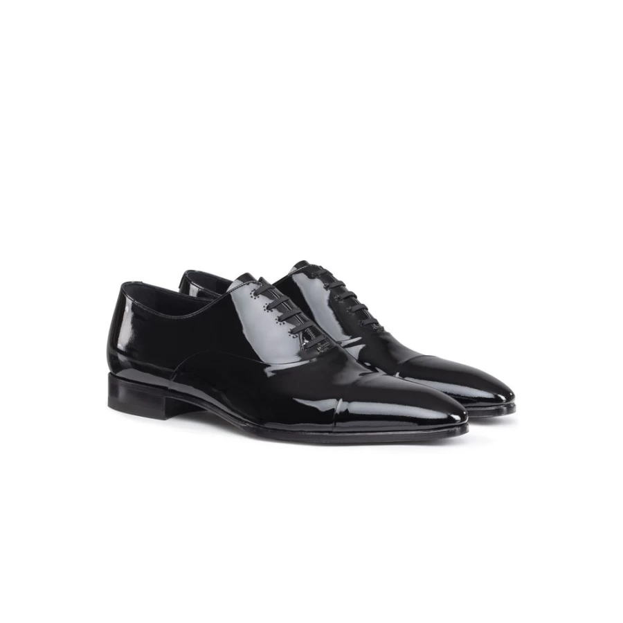 "Stefano Ricci Luxury Patent Calfskin Leather Dress Shoes for Men – Premium Italian Formal Footwear"