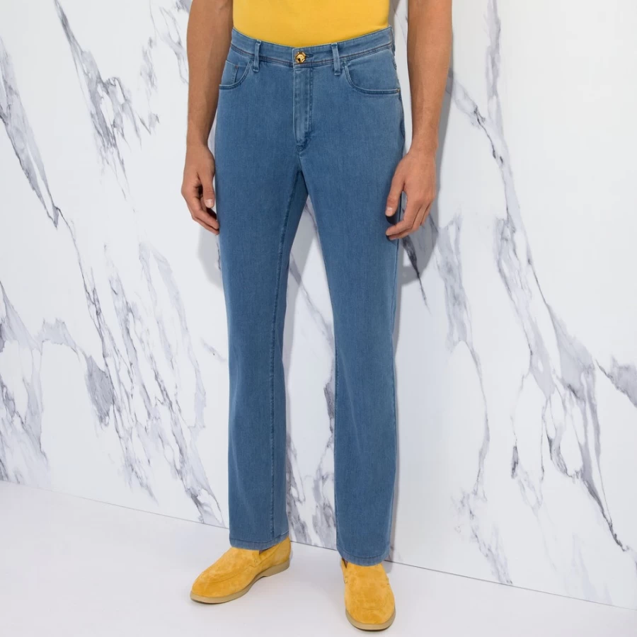 "Stefano Ricci Men's Blue Jeans | Premium Denim Pants for Men | BLTB Color"
