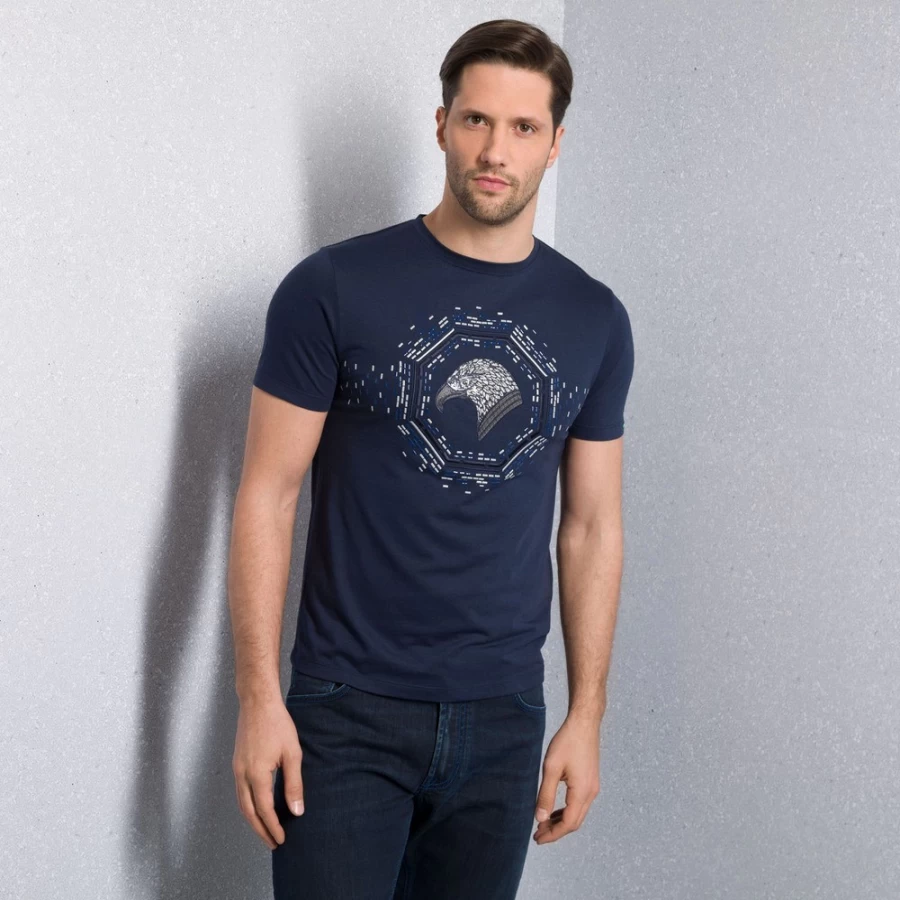 Stefano Ricci Men's B001 Crewneck T-Shirt | Premium Cotton Classic Fit