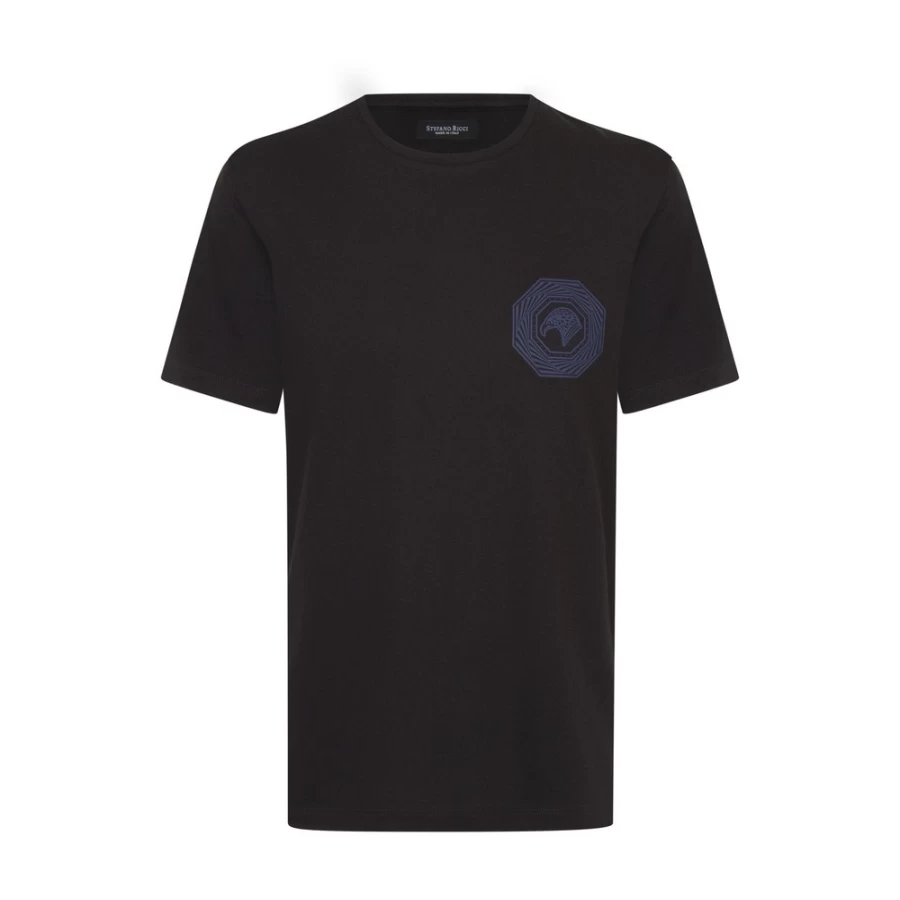 Stefano Ricci Men's Luxury Crewneck T-Shirt in Classic Color N999
