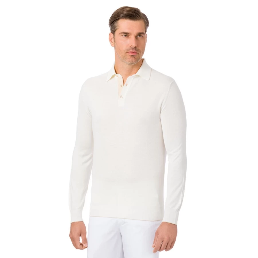 "Stefano Ricci Men's Premium Three-Button Polo Shirt with Genuine Crocodile Leather Accents"