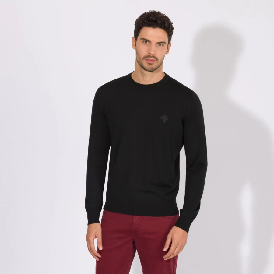 Stefano Ricci Men's Luxury Crewneck Sweater - Premium Cotton Knitwear for Gentlemen
