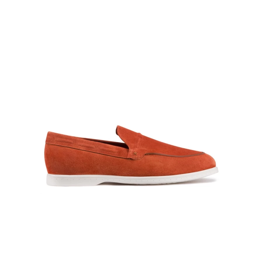 "Stefano Ricci Luxury Suede Loafers in Y018 Tan Brown – Premium Men's Slip-On Shoes"