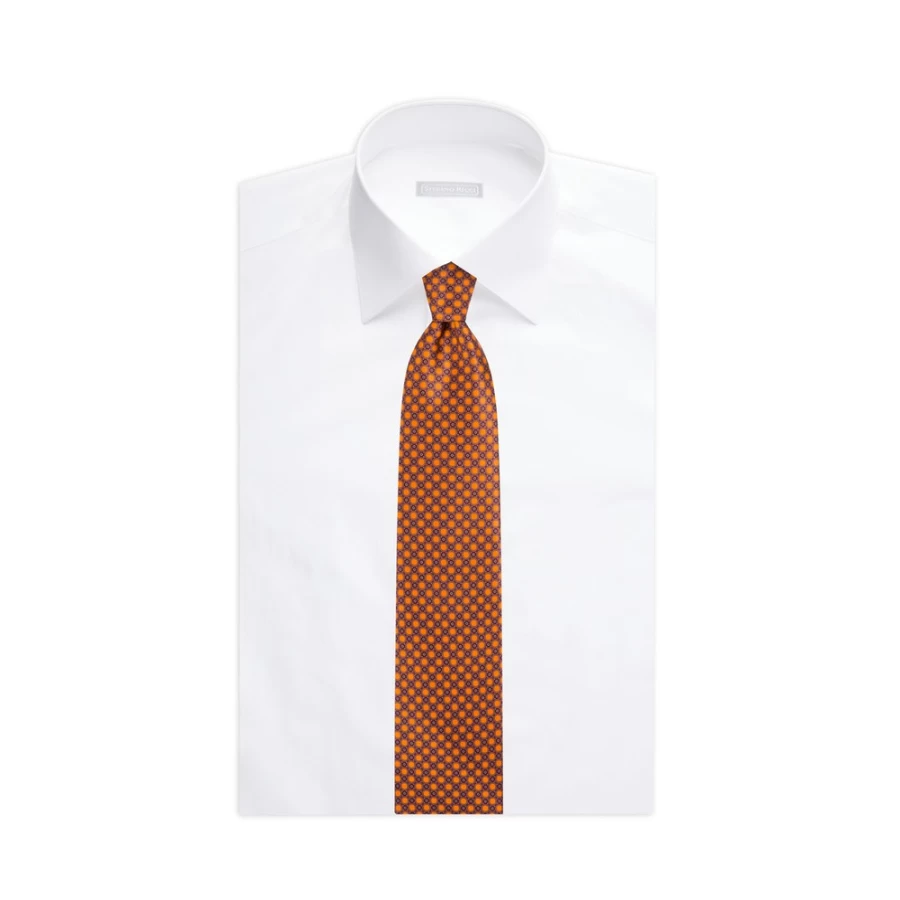 Stefano Ricci Luxury Hand-Printed Silk Tie in Elegant 37010_010 Color