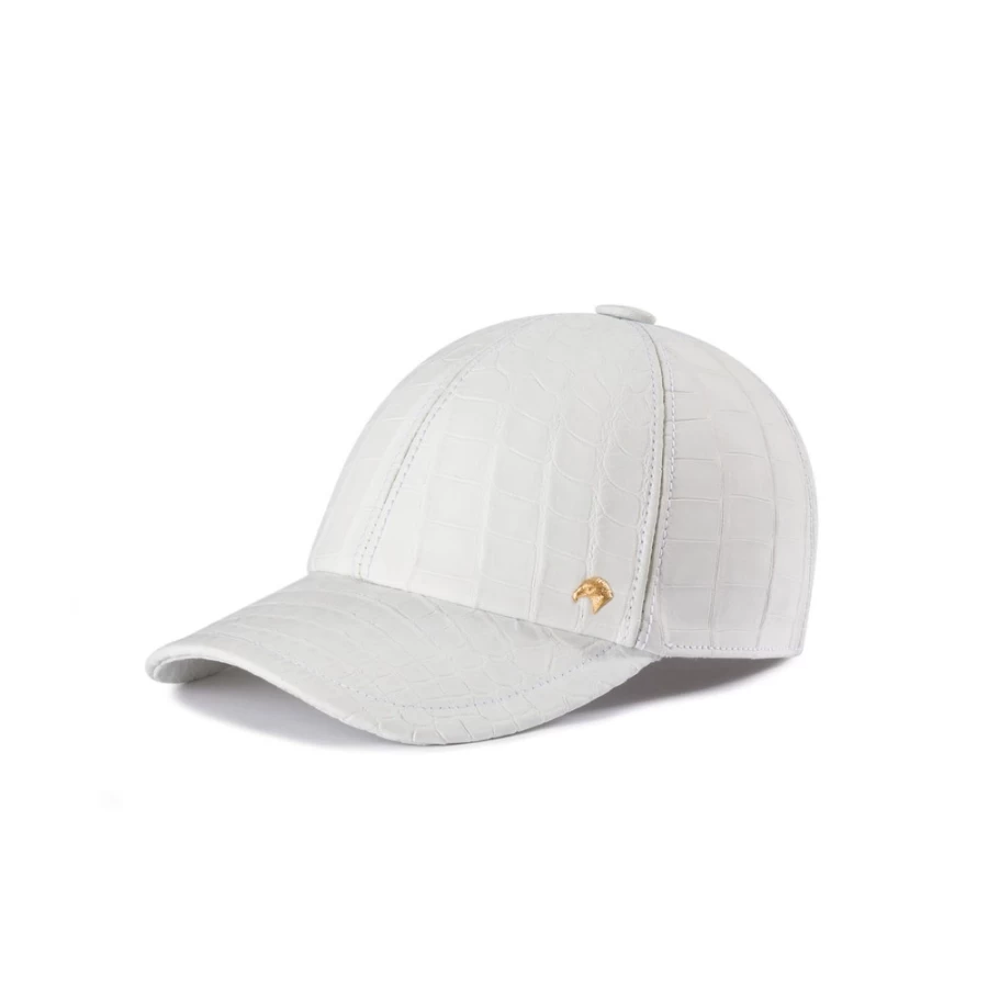 "Stefano Ricci Luxury Nubuck & Crocodile Leather Baseball Cap"