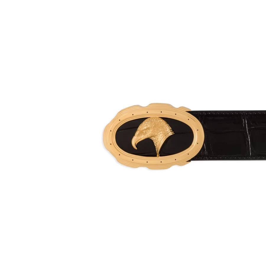 "Stefano Ricci Luxury Polished Crocodile Skin Belt for Men – Premium Italian Designer Accessory"