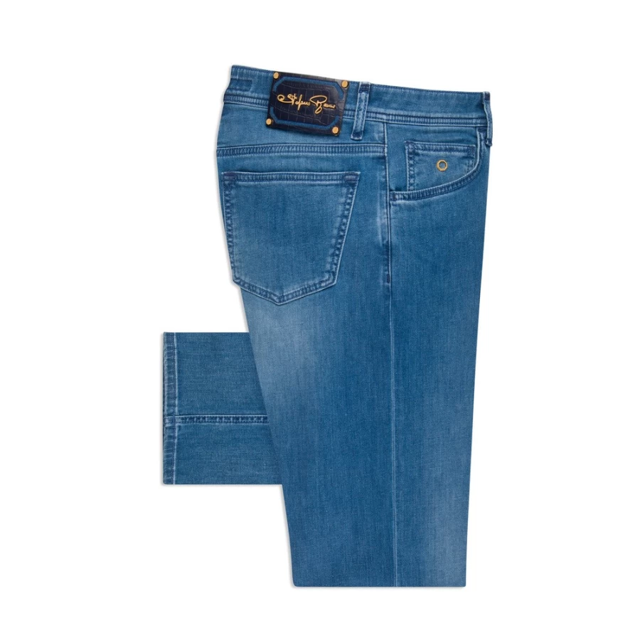 Stefano Ricci Men's Ing0 Denim Jeans for Luxury Casual Wear