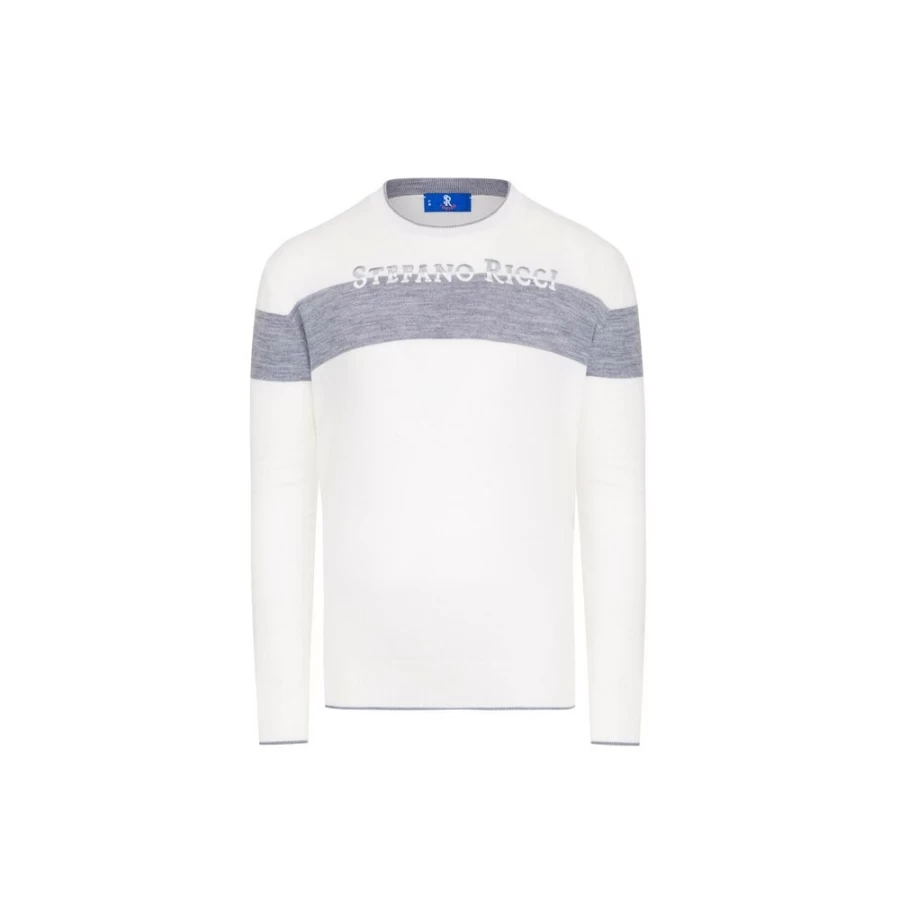 Stefano Ricci Junior Crew Neck Sweater for Kids - Soft Cotton Knit Pullover