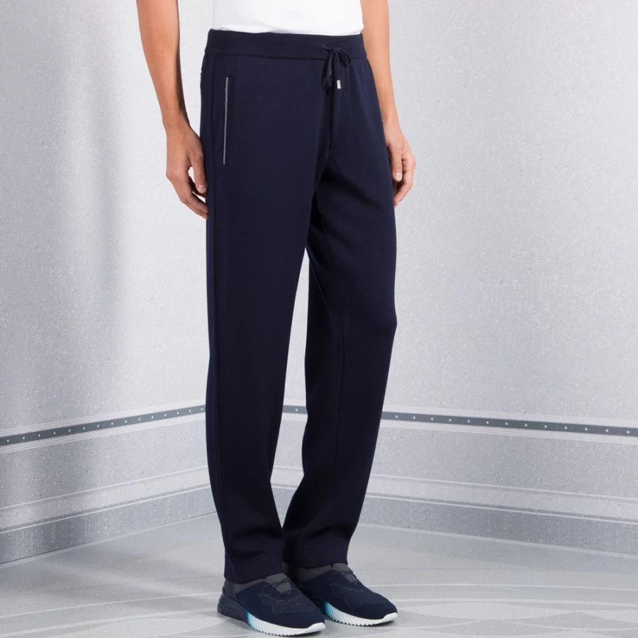 "Stefano Ricci Men's Luxury Knit Jogging Suit Trousers – Premium Comfort & Style"