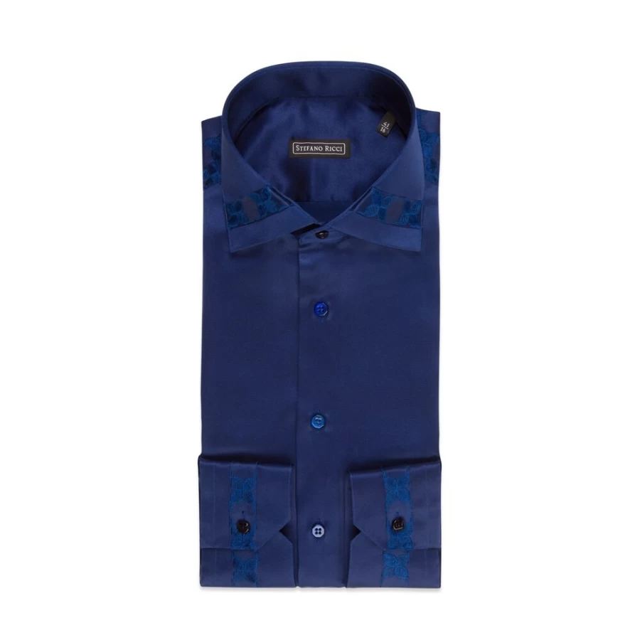 Stefano Ricci Men's Luxury Silk Dress Shirt for Elegant Formal Wear
