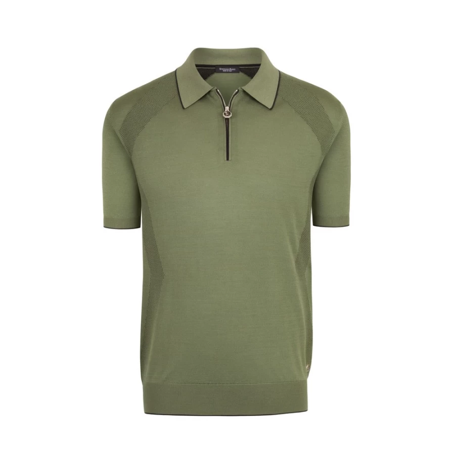 Stefano Ricci Men's Premium Zip Polo Shirt – Luxury Casual Wear