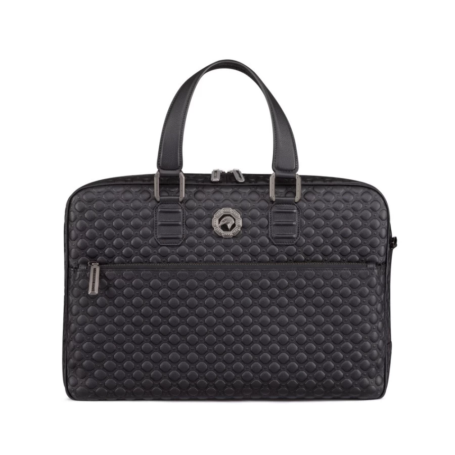 "Stefano Ricci Luxury Calfskin Leather Business Briefcase for Men - Premium Office Executive Bag"
